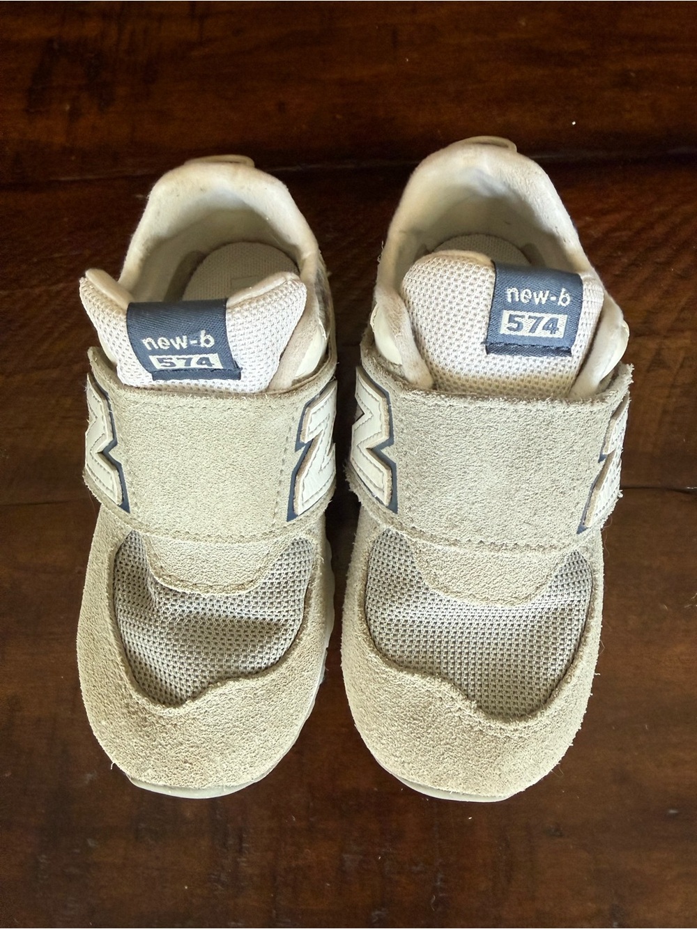 New Balance 574 Kids Gray Velcro Sneakers
